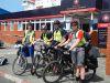 Students of King William's College during a joint bike trip